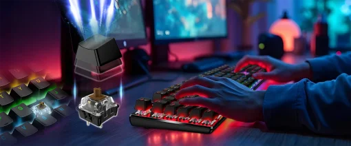 Cod. 289 Teclado Mecánico Genius GX Scorpion K12 / iluminación RGB / Switch Marron / AI Copilot / teclas completas anti-ghosting / 12 teclas FN P/acceso rápido / Español USB, Wired 1.8m Negro