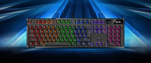 Cod. 289 Teclado Mecánico Genius GX Scorpion K12 / iluminación RGB / Switch Marron / AI Copilot / teclas completas anti-ghosting / 12 teclas FN P/acceso rápido / Español USB, Wired 1.8m Negro