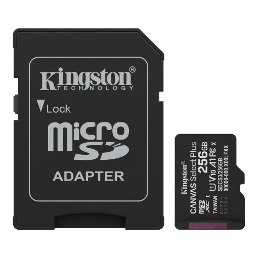 Cod. 304 Micro SD Kingston Canvas Select Plus SDCS3&nbsp;/ 256GB / 2en1 / 150MB/s
