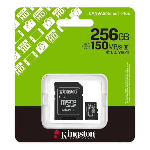Cod. 304 Micro SD Kingston Canvas Select Plus SDCS3&nbsp;/ 256GB / 2en1 / 150MB/s