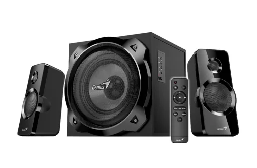 Cod. G:234 Parlantes Genius SW-2.1 1850 BT / Bluetooth 5.3 / 50W(RMS) Subwoofer 25W, Satélites 2*12,5W / Control remoto