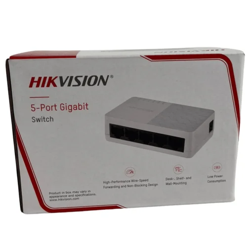 Cod. 126 Switch Gigabit HIKVISION DS-3E0505D-O / 5 puertos RJ45 10/100/1000Mbps / MDI/MIDX / Plug &amp; play