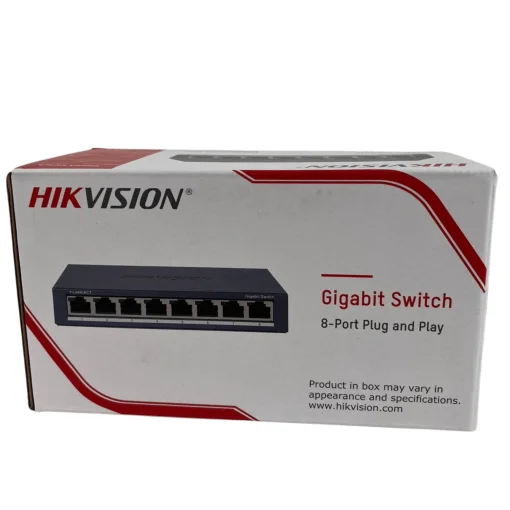 Cod. 130 Switch Gigabit HIKVISION DS-3E0508-O / 8 puertos RJ45 1000Mbps / Conmutación 16 Gbps / Carcasa metálica / Plug &amp; play