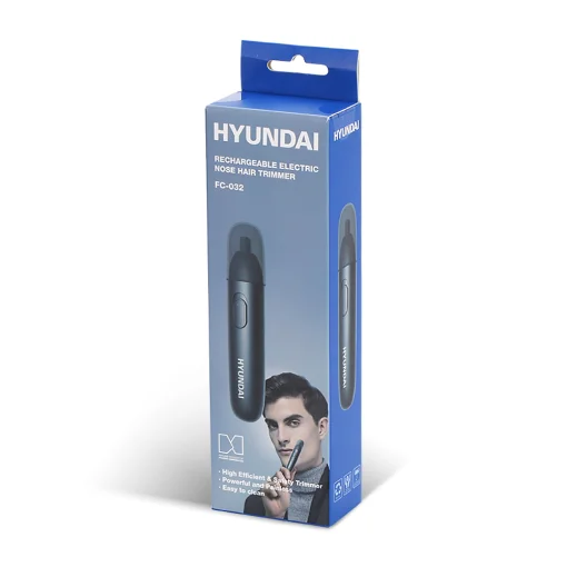 Cod. 1048 Cortador de vello nasal  360° Hyundai FC-032  / Bat. litio 120 mAh / Carga USB 50 min., uso 50 min. / 7500 RPM