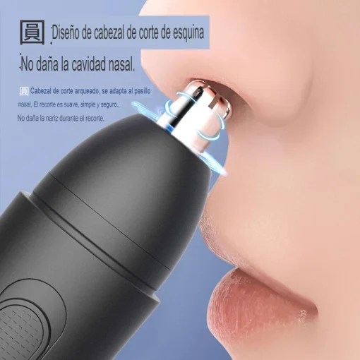 Cod. 1048 Cortador de vello nasal  360° Hyundai FC-032  / Bat. litio 120 mAh / Carga USB 50 min., uso 50 min. / 7500 RPM