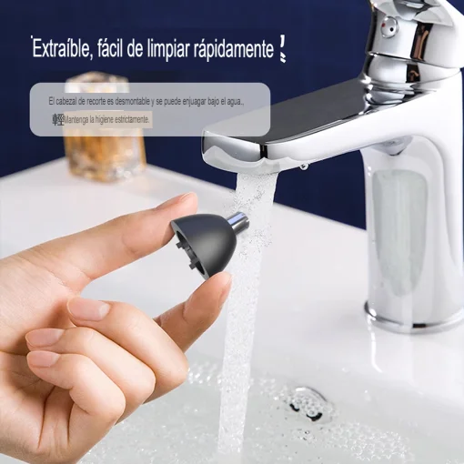 Cod. 1048 Cortador de vello nasal  360° Hyundai FC-032  / Bat. litio 120 mAh / Carga USB 50 min., uso 50 min. / 7500 RPM