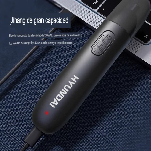 Cod. 1048 Cortador de vello nasal  360° Hyundai FC-032  / Bat. litio 120 mAh / Carga USB 50 min., uso 50 min. / 7500 RPM