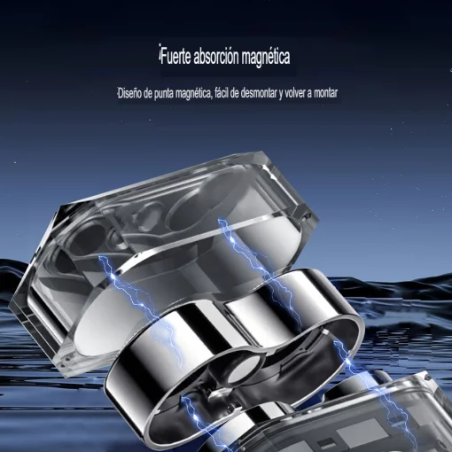 Cod. 1045 Afeitadora portátil Hyundai PHT-084 / 3W / pantalla indicador de carga / LED Efectos RGB / Bat. 600 mAh / USB-C / Carga 1H / 8200 RPM / resistente al agua (IPX6)