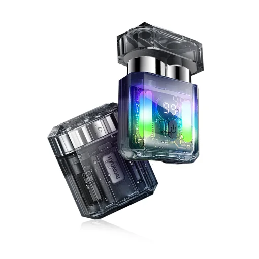 Cod. 1045 Afeitadora portátil Hyundai PHT-084 / 3W / pantalla indicador de carga / LED Efectos RGB / Bat. 600 mAh / USB-C / Carga 1H / 8200 RPM / resistente al agua (IPX6)