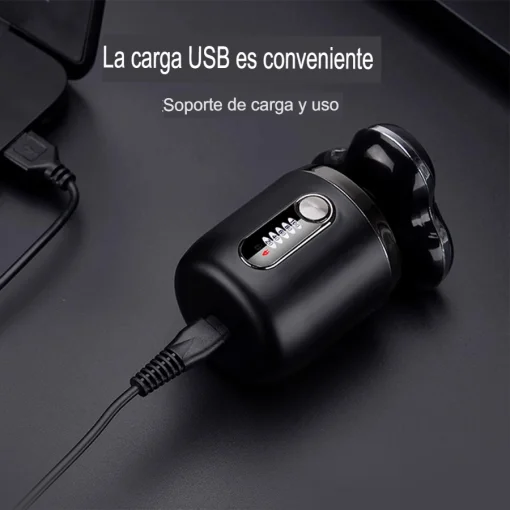 Cod. 1046 Kit Afeitadora Hyundai PHT-083 4en1 / 5W / Bat. 600 mAh / 8500 RPM / resistente al agua (IPX6) / Incl. (1*cabezal recortador vello nasal, 1*recortador vello, 1*cepillo limpieza facial, 1*cabezal masaje)