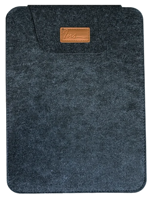 Cod. 096 Estuche de fieltro acrilico INS PIN LS216 P/laptop de 15.6&quot; / Gris oscuro