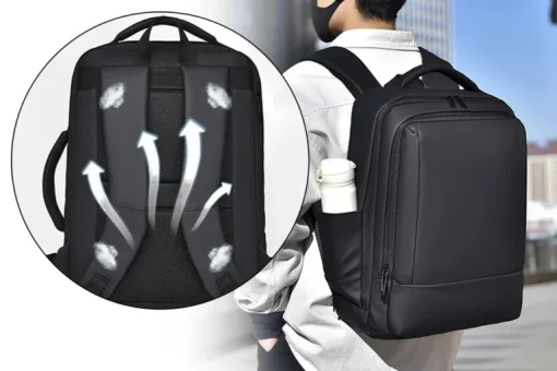 Cod. 107 Mochila MARVO Urbano 40 (BA-004) / P/*Laptop 17.1" / Multiples Compartimentos con cremallera / Espuma acolchada y Tejido revisado + forro 210D. (Impermeable)