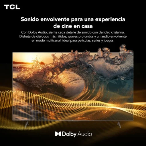 Cod. 116 Smart TV TCL 50V6C 50&quot; 4K UHD / Google TV / (DLG 120Hz) HDR 10+ MEMC / AiPQ / Dynamic Color / Bisel Metálico / Panel HVA / HDMI 2.1, USB / WiFi 5 &amp; BT5.2 / Dolby audio / Google Cast / Control remoto por voz
