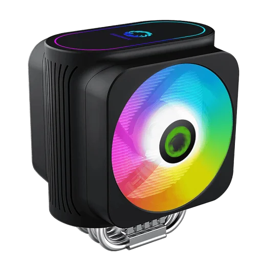 Cod. G:145 Ventilador para CPU GAMEMAX GAMMA 600 / 2 ventiladores RGB PWM 120mm (5V, 3pin)/LED ARGB 6 colores y 10 modos iluminación controlador HUB o SYNC / Base de Aluminio con 6 tubos de cobre niquelado de calor de contacto directo y superdisipación de