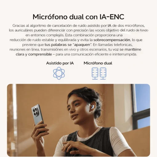 Cod. 140 Audifonos Redmi Buds 8 Lite (Blanco) / Bluetooth&reg;&nbsp;5.4&nbsp;/ Woofer potente (14,2&nbsp;mm) / Anulaci&oacute;n de ruido IA (activa 42&nbsp;dB) / Llamadas claras AI ENC doble micr&oacute;fono / Carga R&aacute;pida aud. / (36H) / USB-C / IP54