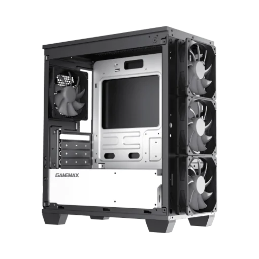 Cod. 143 Case Gaming GAMEMAX Aero Mini Eco / MATX / Panel frontal Mesh / tapa lateral vidrio templado / USB3.0 + USB 2.0 / HD audio / Incluye 4*ventiladores Black 12cm