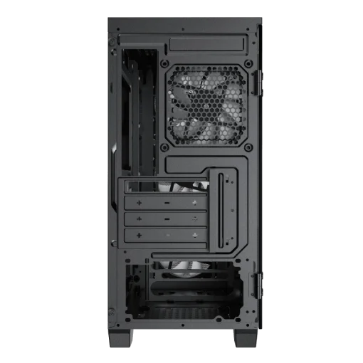 Cod. 143 Case Gaming GAMEMAX Aero Mini Eco / MATX / Panel frontal Mesh / tapa lateral vidrio templado / USB3.0 + USB 2.0 / HD audio / Incluye 4*ventiladores Black 12cm