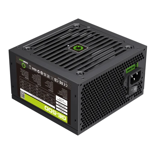 Cod. G:128 Fuente de Poder GAMEMAX GE-500 BK / 500Watts / Alta eficiencia 80+ / 12CM Ventilador / ATX P/PC