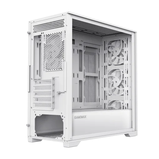 Cod. 394 Case GAMEMAX Destroyer TGW / lateral y frontal vidrios templados / Controlador fan (16 modos RGB / 1*USB3.0 + 2*USB2.0 / HD audio / Incluye: 4*ventiladores 12mm. ARGB