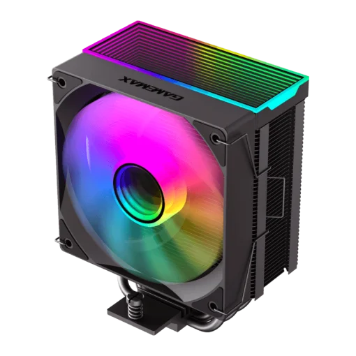 Cod. B:159 Air cooler CPU GAMEMAX Sigma 550 Infinity BK / 5*tubos térmicos / TDP 220W / efecto de luz de espacio infinito / Compatible: Intel Intel LGA1700/115X/1366 y AMD AM5/AM4 / AURA SYNC 3 pines (M/F), PWM 4 pines