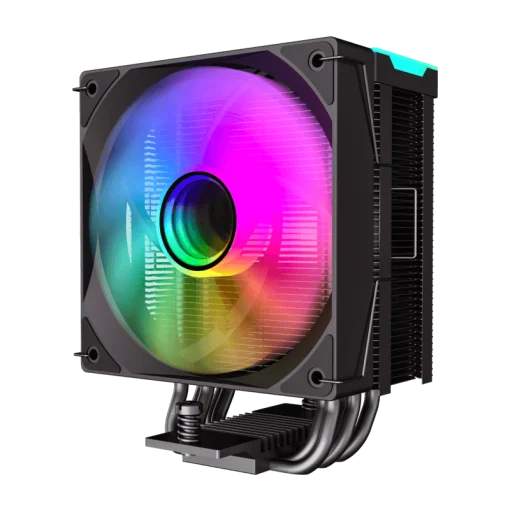 Cod. B:159 Air cooler CPU GAMEMAX Sigma 550 Infinity BK / 5*tubos térmicos / TDP 220W / efecto de luz de espacio infinito / Compatible: Intel Intel LGA1700/115X/1366 y AMD AM5/AM4 / AURA SYNC 3 pines (M/F), PWM 4 pines