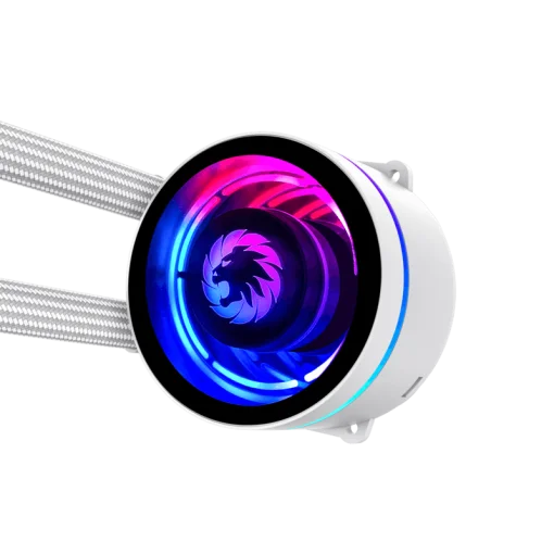 Cod. B:166 Enfriamiento Líquido CPU GAMEMAX IceChill 240V White / Bomba y ventiladores RGB y PWM direccionables 240mm AIO TDP 250W / compatible: Intel 1700/1366/2011/1851 y AMD AM5/AM4