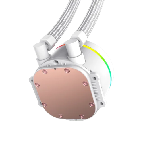 Cod. B:166 Enfriamiento Líquido CPU GAMEMAX IceChill 240V White / Bomba y ventiladores RGB y PWM direccionables 240mm AIO TDP 250W / compatible: Intel 1700/1366/2011/1851 y AMD AM5/AM4