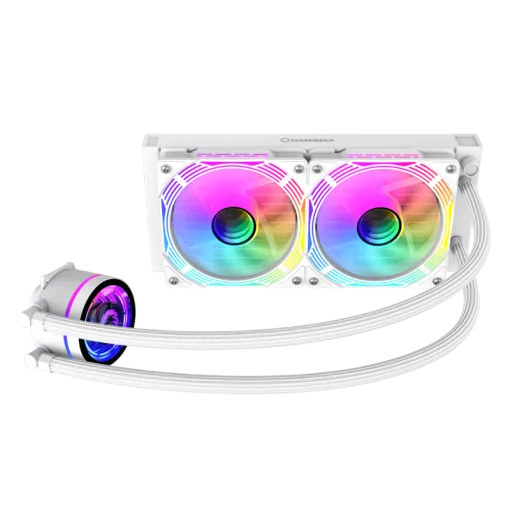 Cod. B:166 Enfriamiento Líquido CPU GAMEMAX IceChill 240V White / Bomba y ventiladores RGB y PWM direccionables 240mm AIO TDP 250W / compatible: Intel 1700/1366/2011/1851 y AMD AM5/AM4