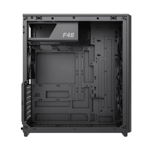 Cod. 370 Case GAMEMAX F46 DARK / ATX&nbsp;/ 1*USB-C, 2*USB3.0 / frontal Mesh Optimizado P/Flujo de Aire&nbsp;y marco de acero&nbsp;/ admite refri. l&iacute;quida 360&deg; &amp; VGA 350mm / M&oacute;dulo I/O intercambiables / Incluye 4*Fans120mm