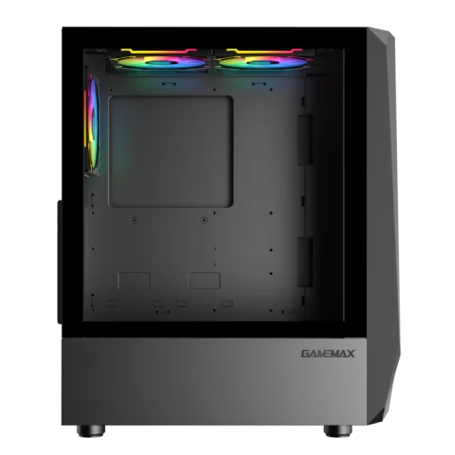 Cod. 321 Case GAMEMAX Time Bandit / frontal Espejo Infinito + Tiras ARGB y Panel lateral Vidrio templado / 1*USB3.0 + 2*USB2.0 / Audio HD / Incluye: 3*ventiladores 12mm. ARGB + Controlador ARGB PWM de 6 puertos