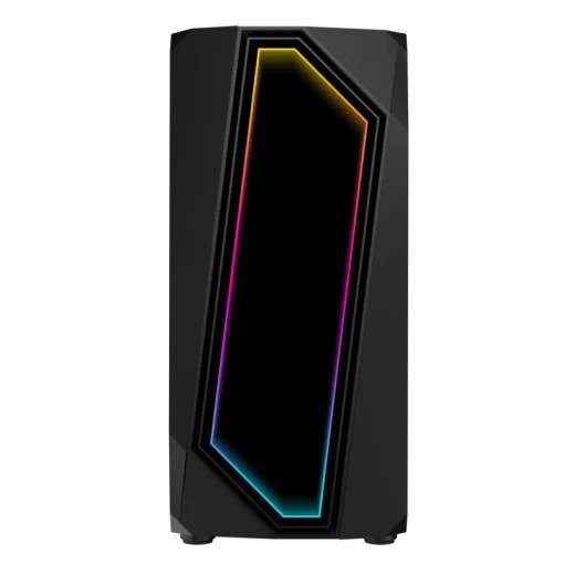 Cod. 321 Case GAMEMAX Time Bandit / frontal Espejo Infinito + Tiras ARGB y Panel lateral Vidrio templado / 1*USB3.0 + 2*USB2.0 / Audio HD / Incluye: 3*ventiladores 12mm. ARGB + Controlador ARGB PWM de 6 puertos