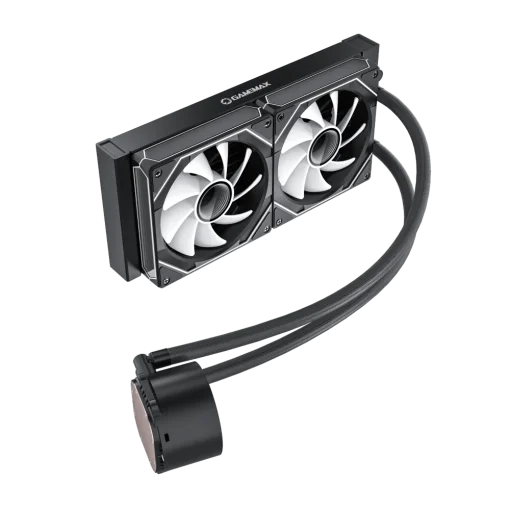 Cod. 167 Enfriamiento Líquido GAMEMAX ICEBURG 240 Digital BK / FAN 2*120MM PWM / TDP 245W / Pantalla digital de temperatura / Sincronización ARGB AURA Sync / Compatible Intel LGA1700 y AMD AM5