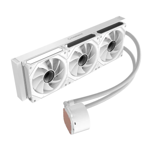Cod. B:170 Enfriamiento Líquido GAMEMAX ICEBURG 360 Digital WH / FAN 3*120MM PWM / TDP 290W / Pantalla digital de temperatura / Sincronización ARGB AURA Sync / Compatible Intel LGA1700 y AMD AM5