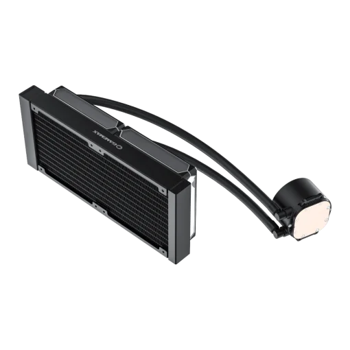 Cod. 167 Enfriamiento Líquido GAMEMAX ICEBURG 240 Digital BK / FAN 2*120MM PWM / TDP 245W / Pantalla digital de temperatura / Sincronización ARGB AURA Sync / Compatible Intel LGA1700 y AMD AM5