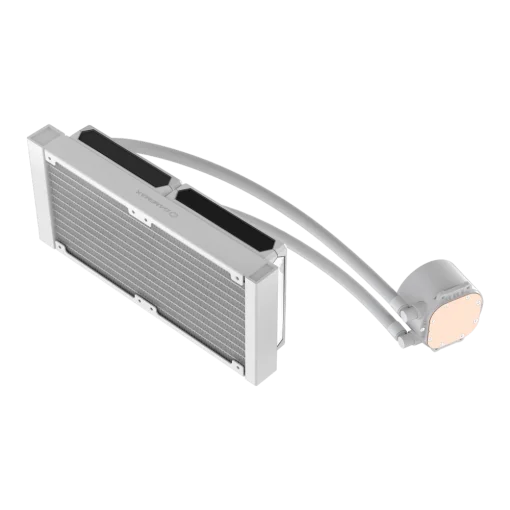 Cod.168 Enfriamiento Líquido GAMEMAX ICEBURG 240 Digital WH / FAN 2*120MM PWM / TDP 245W / Pantalla digital de temperatura / Sincronización ARGB AURA Sync / Compatible Intel LGA1700 y AMD AM5