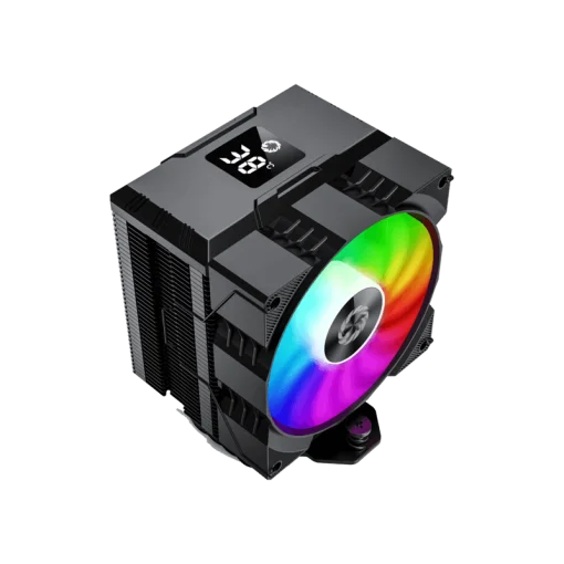 Cod. 160  Air Cooler CPU GAMEMAX Gamma90 Digital BK ARGB / Pantalla digital de temperatura / 4*tubos térmicos  / Compatible: Intel LGA1851/1700/1366/1200/1115X y AMD AM5/AM4 / AURA SYNC, PWM 4 pines