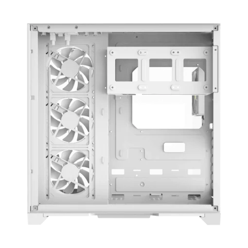 Cod. 348 Case GAMEMAX HYPE-A White / ATX / 1*USB3.0, 2*USB2.0 / vidrios templados panorámico 270° / admite tarjetas NVIDIA Serie 4000 &amp; refri. líquida 360° / Incluye 4*Fans 120mm ARGB + Controlador V5.0 ARGB HUB-PWM + CR.