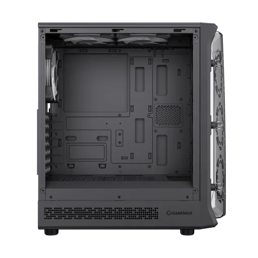 Cod. 354 Case GAMEMAX Starlight 2 AB / ATX / USB-C, USB3.0, USB2.0 / lat. vidrio templado y Fron. Diseño de panel acrílico transparente / Bloqueo interruptor de niños / admite refri. líquida 360° &amp; VGA 330mm / Incluye 6*Fans ARGB 120mm