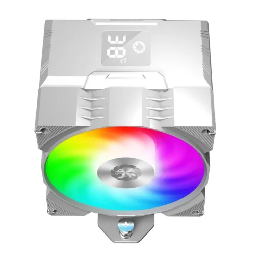 Cod. 161 Air Cooler CPU GAMEMAX Gamma 90 Digital WH ARGB / Pantalla digital de temperatura / 4*tubos térmicos  / Compatible: Intel LGA1700/1366/1200/1115X y AMD AM5/AM4 / AURA SYNC, PWM 4 pines