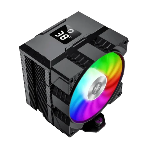 Cod. 160  Air Cooler CPU GAMEMAX Gamma90 Digital BK ARGB / Pantalla digital de temperatura / 4*tubos térmicos  / Compatible: Intel LGA1851/1700/1366/1200/1115X y AMD AM5/AM4 / AURA SYNC, PWM 4 pines