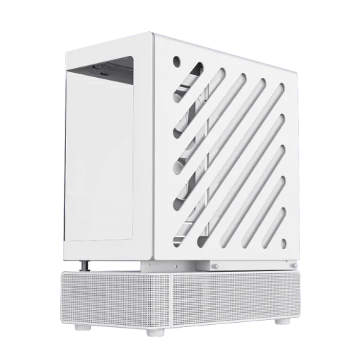Cod. 319 Case GAMEMAX N80 WH / vidrio Curvo templado panorámico / Diseño modular desmontable: / 1*USB3.0 + 1*Tipo-C Gen2 / audio HD / Montaje vertical de tarjeta GPU / Refrigeración integral: cobertura de 270: 6*ventiladores 12mm. ARGB + HUB Fan PWM ARGB