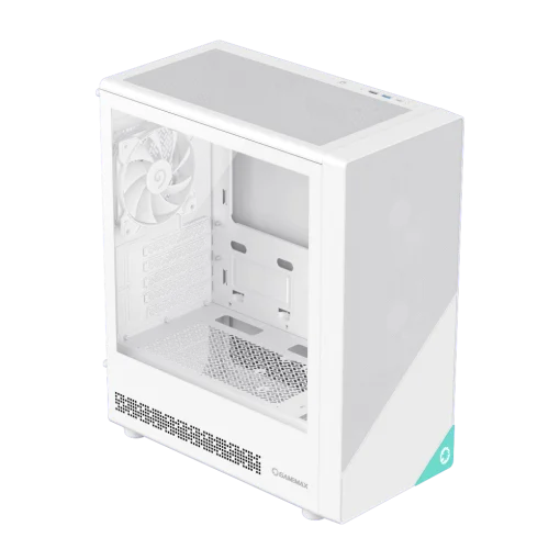 Cod. 326 Case GAMEMAX Focus MW / lateral vidrio templado, frontal Mesh ABS / 1*USB3.0 + 1*USB2.0 + 1*Tipo-C / Audio HD / Soporta enfriamiento liquido 240mm / Incluye: 3*ventiladores 120mm