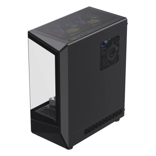 Cod. 349 Case GAMEMAX Vista COC AB / ATX / USB-C, USB3.0, USB2.0 / panorámica de 262° vidrio templado / Arquitectura de refrigeración y overclocking COC 1*Turbo Fan P/MB / Incluye 5*Fans 120mm ARGB