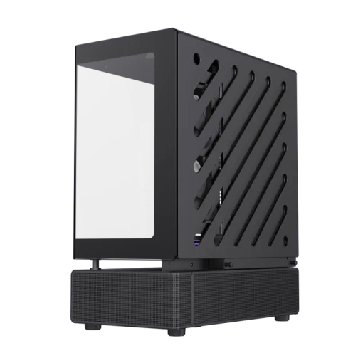 Cod. 318 Case GAMEMAX N80 BK / vidrio Curvo templado panorámico / Diseño modular desmontable: / 1*USB3.0 + 1*Tipo-C Gen2 / audio HD / Montaje vertical de tarjeta GPU / Refrigeración integral: cobertura de 270: 6*ventiladores 12mm. ARGB + HUB Fan PWM ARGB