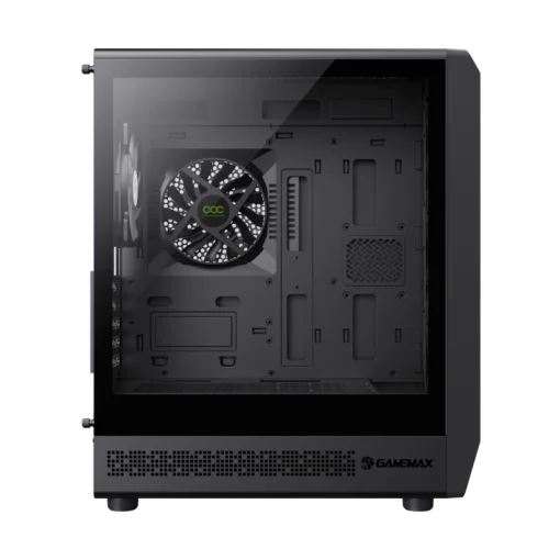Cod. 351 Case GAMEMAX FORGE COC / M-ATX / USB-C, USB3.0, USB2.0 / lat. vidrio templado y fron. diseño parrila ABS / Bloqueo interruptor de niños / audio HD / COC 1*Turbo Fan P/MB / Incluye 4*Fans ARGB 120mm