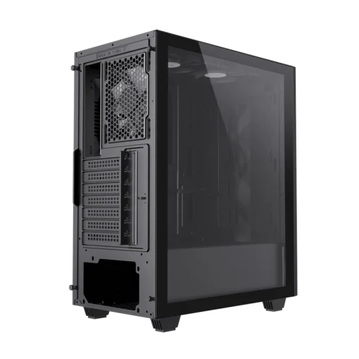 Cod. G:400 Case GAMEMAX Diamond CP BLACK / ATX / Panel frontal Efecto corte en diamante y tira LED ARGB / Diseño puerta deslizante / tapa lateral vidrio templado / USB3.0 + USB 2.0 / admite VGA 340mm / Incluye 4*Fans (1*Fan Turbo 14CM COC P/MB + 3*Fans 12