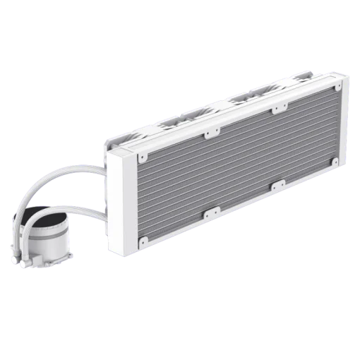 Cod.172 Sistema de Enfriamiento Líquido GAMEMAX ICEBURG 360 Infinity WH / FAN 3*120MM PWM / Sincronización ARGB AURA Sync / Conector 5V, 3 pines / 12V 4 pines / Compatible Intel LGA 1700 / AMD AM5 / ARGB