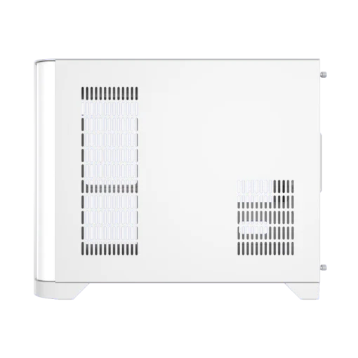 Cod. 347 Case GAMEMAX HYPE-M WH / M-ATX / 1*USB3.0, 2*USB2.0 / vidrio templado curvo panorámico / admite tarjetas NVIDIA Serie 4000 &amp; refri. líquida 360° / Incluye 3*Fans 120mm ARGB + Controlador PWM ARGB HUB