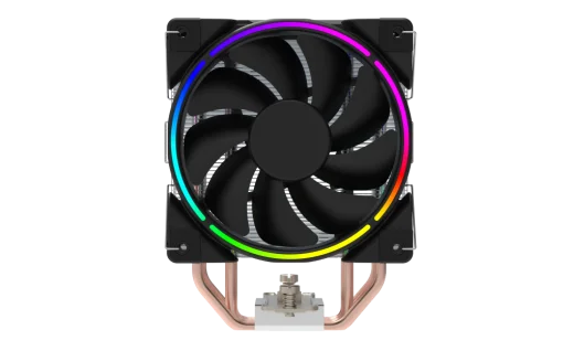 Cod. B:144 Air Cooler CPU GAMEMAX GAMMA 500 Rainbow /efecto LED RGB arcoiris / Conector para controladora V 3 Pines / 5 piezas de cobre hdt – carcasa y ventilador de aluminio/ compatible: Intel LGA1700/1200/115X/775 y AMD AM5/AM4
