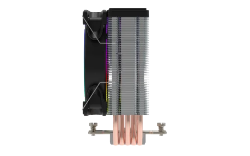 Cod. B:144 Air Cooler CPU GAMEMAX GAMMA 500 Rainbow /efecto LED RGB arcoiris / Conector para controladora V 3 Pines / 5 piezas de cobre hdt – carcasa y ventilador de aluminio/ compatible: Intel LGA1700/1200/115X/775 y AMD AM5/AM4